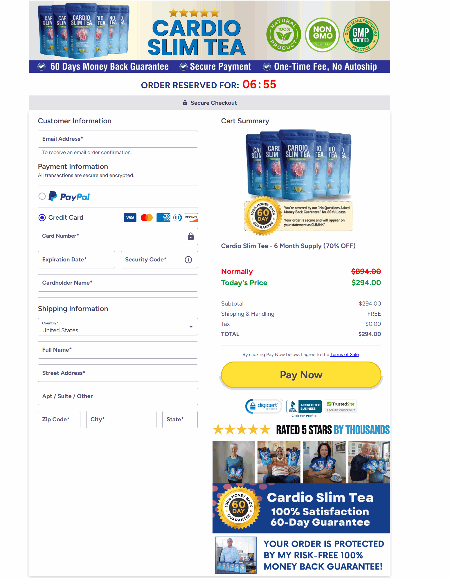 Cardio Slim Tea-Secure-Checkout